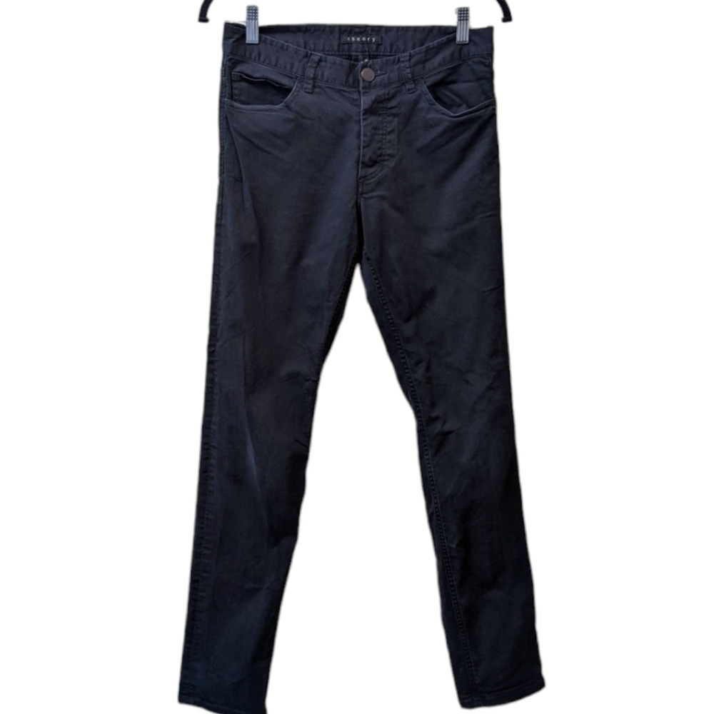 Theory Haydin Editor Charcoal Gray Classic Neutral Five Pocket Pants (29)